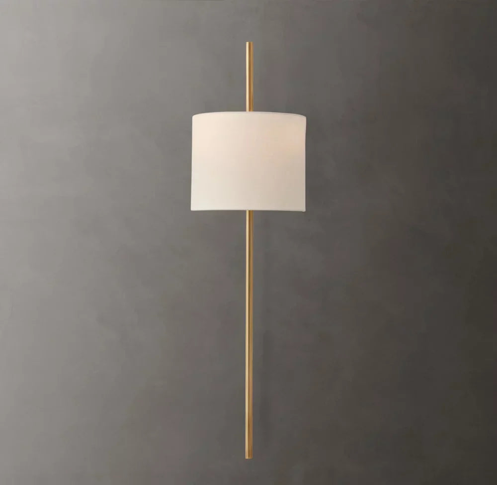 Vela Octagonal Bar Sconce - Round Shade