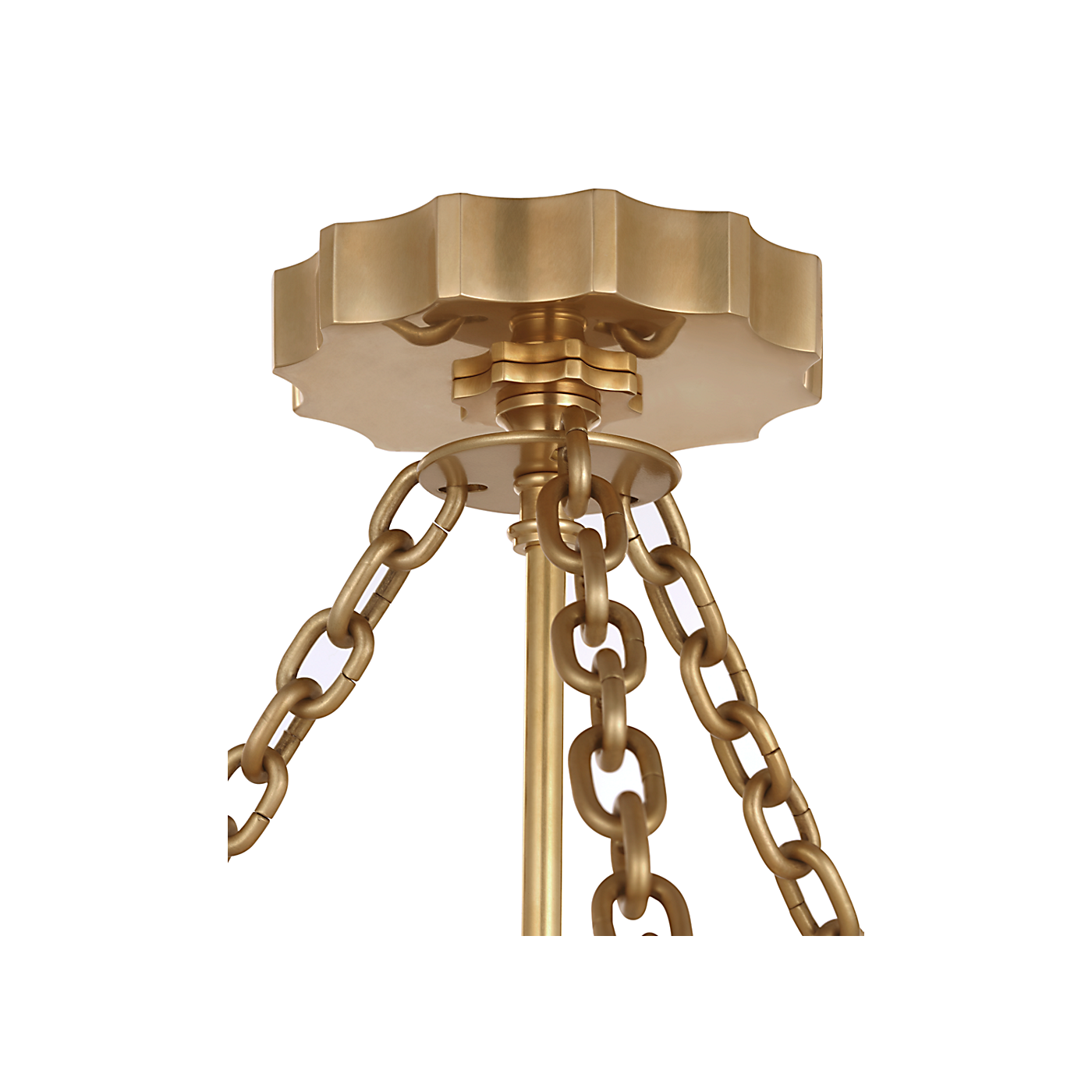 Fluted Band 16" Semi-Flush Mount