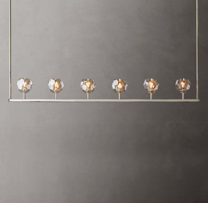 Boule De Cristal Smoke Glass Linear Chandelier 60"