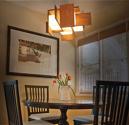 Cerno Muto 32" Wide Oiled Walnut LED Pendant Light