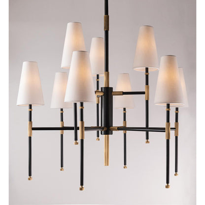 Bowery 15-Light Chandelier in Aged Old Bronze 48L x 48W x 40H