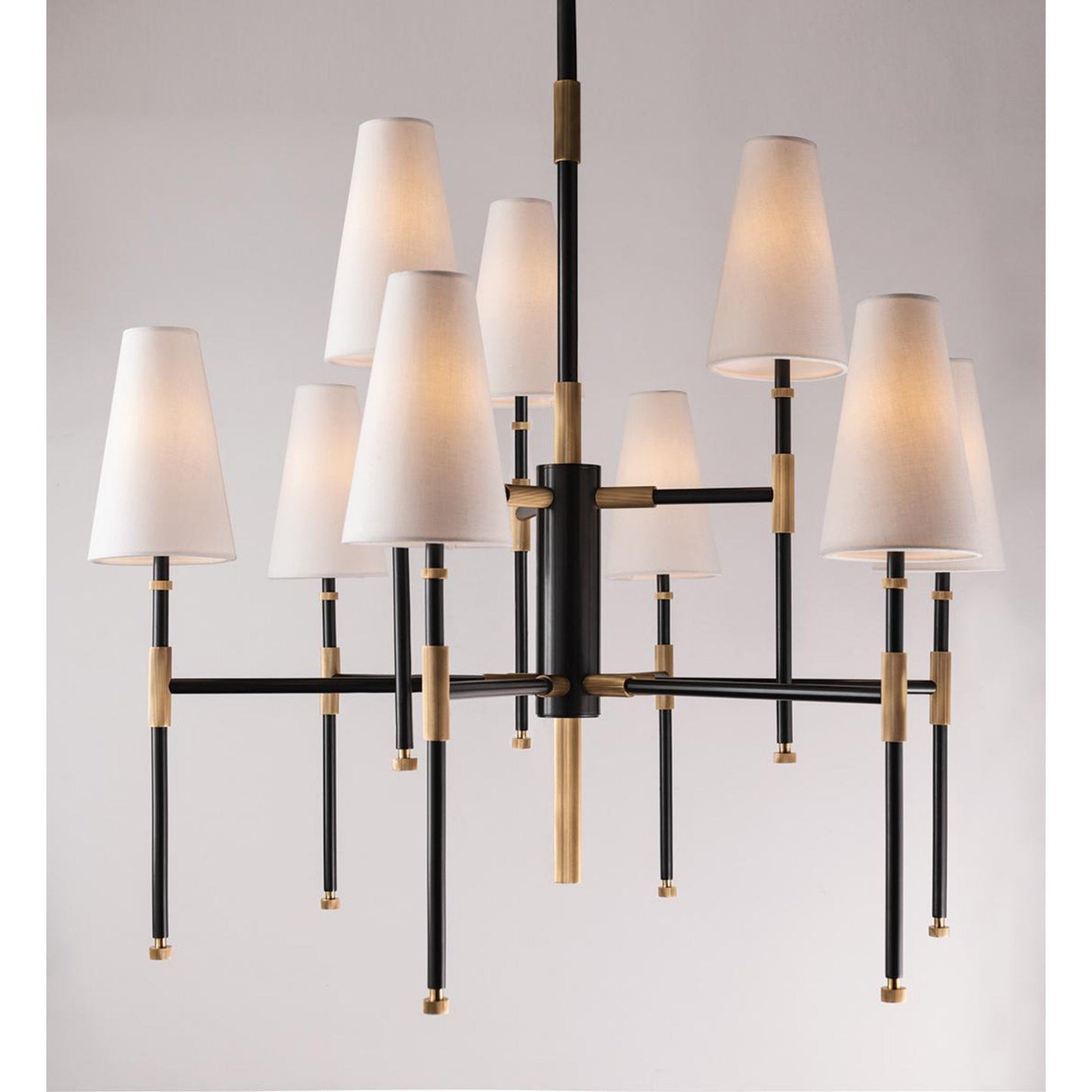 Bowery 9-Light Chandelier in Aged Old Bronze 34L x 34W x 31H