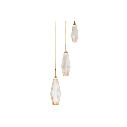 Hammerton Studio Aalto 27" Wide Artisan Crafted Geometric Optic Glass 9 Light Pendant