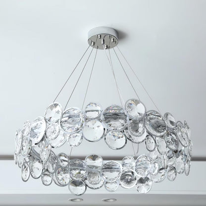 Chrome Crystal Ring Chandelier