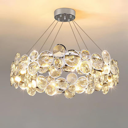 Chrome Crystal Ring Chandelier