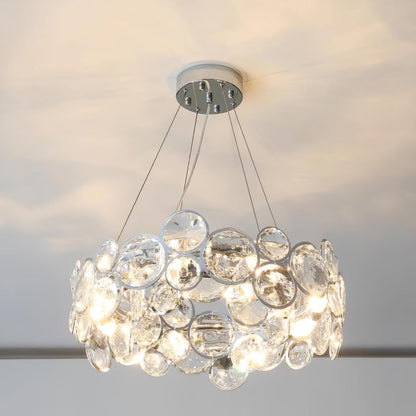 Chrome Crystal Ring Chandelier