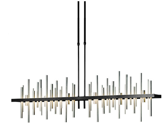 Cityscape 51.9" Wide Large Black LED Pendant With Sterling