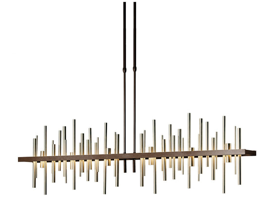 Cityscape 51.9" Wide Large Bronze LED Pendant With Soft Gold