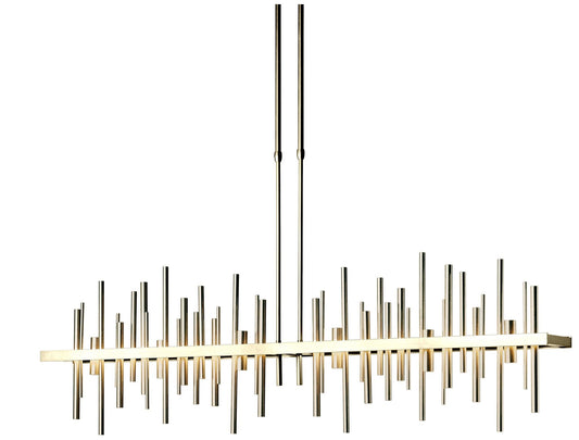 Cityscape 51.9" Wide Large Modern Brass LED Pendant With Soft Gold