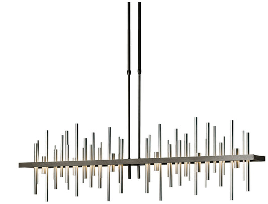 Cityscape 51.9" Wide Large Oil Rubbed Bronze And Platinum LED Pendant