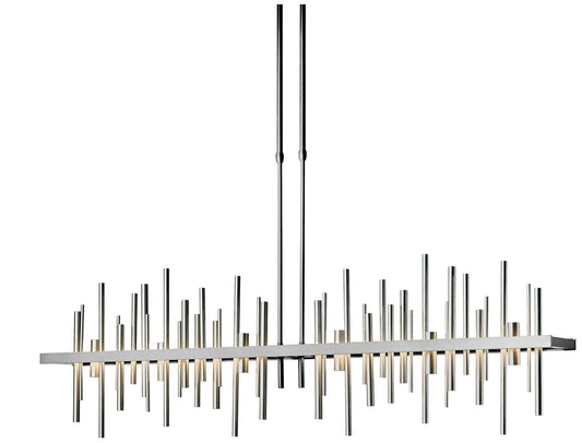 Cityscape 51.9" Wide Large Vintage Platinum LED Pendant