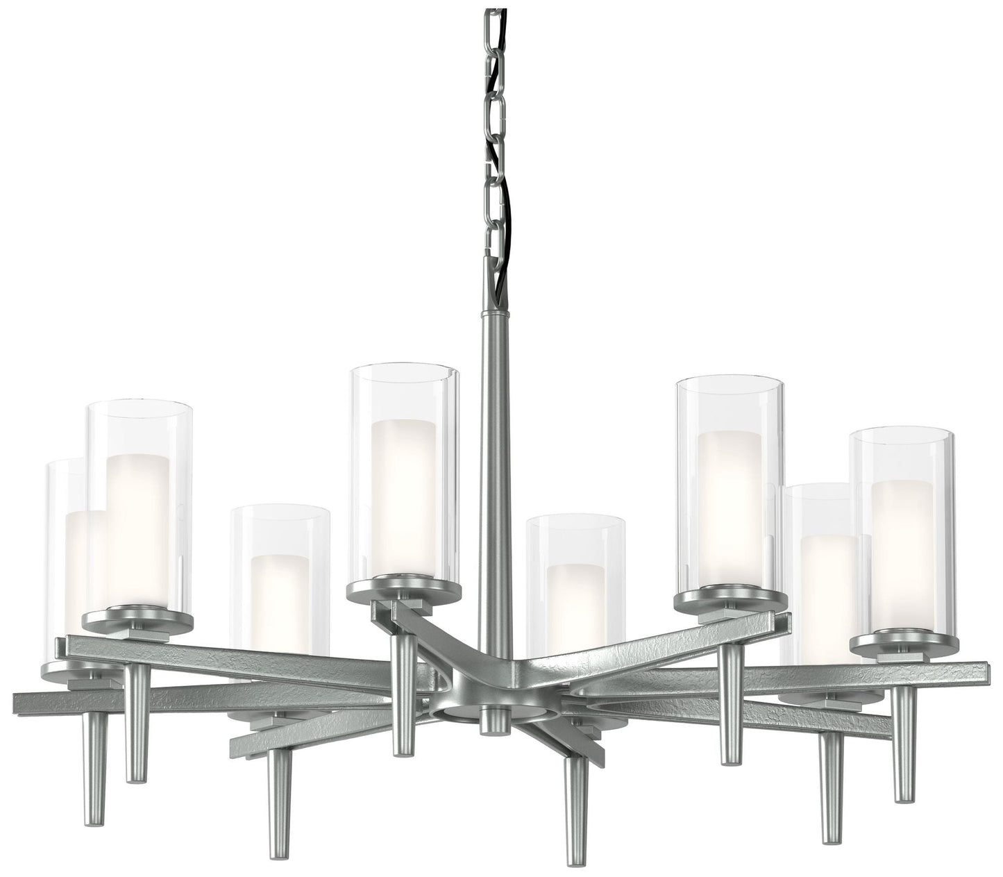 Constellation 34"W 8 Arm Chandelier w/ Opal and Clear Glass