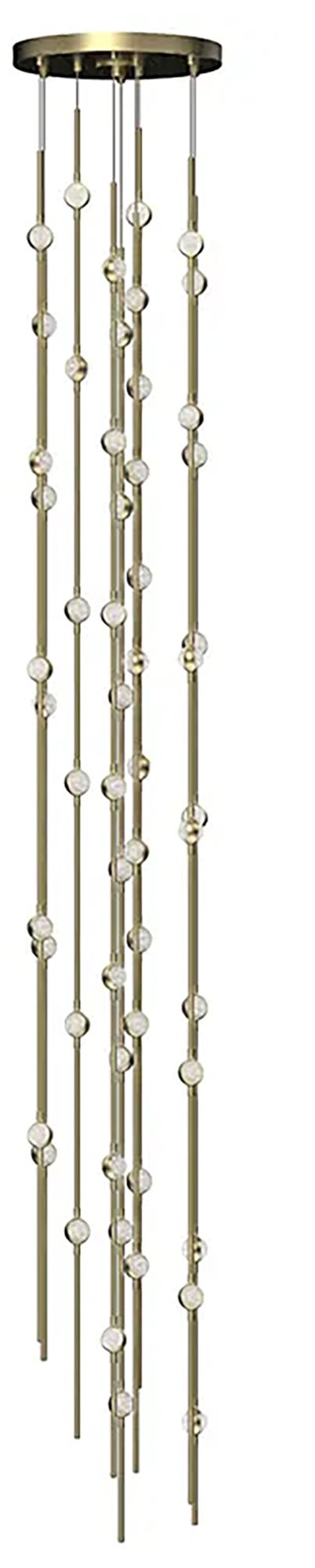 Constellation Andromeda 12"W Tall Brass 2700K Clear Lens Round LED Pen