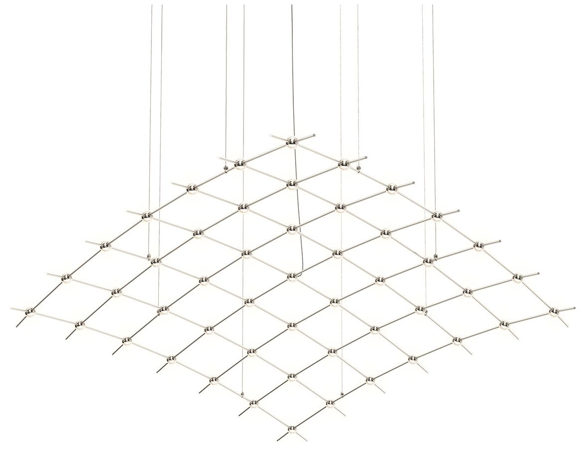 Constellation Aquarius Major Chandelier - Nickel - Clear Faceted Lens