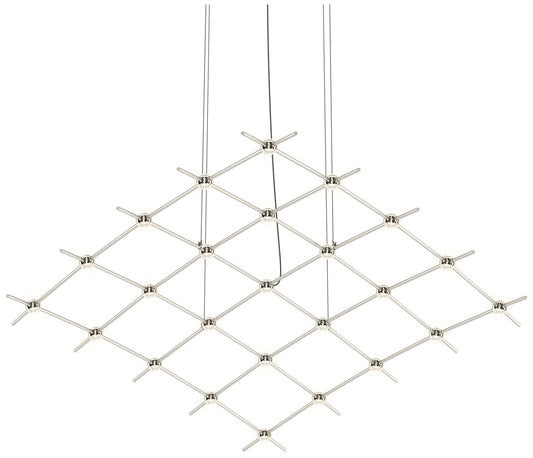 Constellation Aquarius Medius 121.75" Wide Satin Nickel Pendant