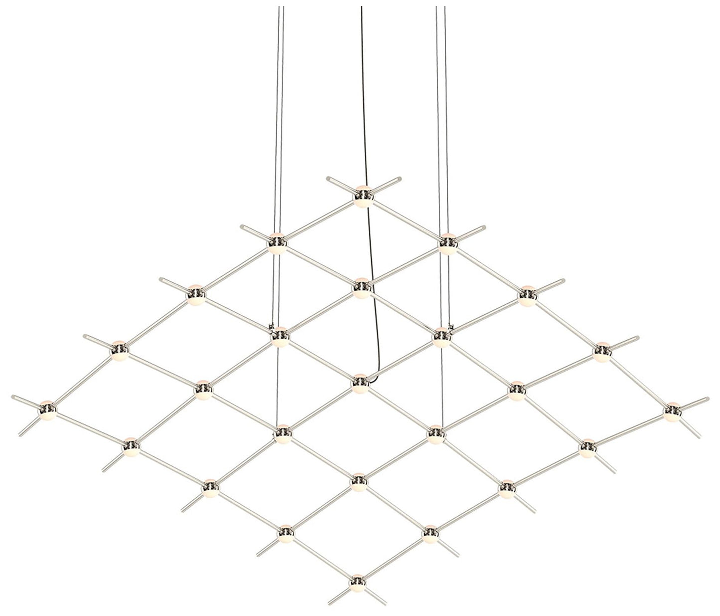 Constellation Aquarius Medius 121.75"W White Optical Satin Nickel Pend