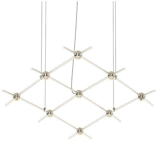 Constellation Aquarius Minor 66.75" Wide Clear Faceted Satin Nickel Pe