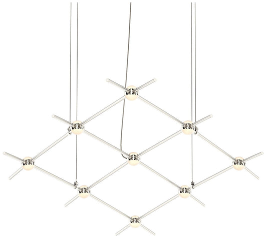 Constellation Aquarius Minor 66.75" Wide White Optical Satin Nickel Pendant