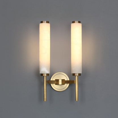Copper Luxury Double-Head Bedroom Wall Lamp