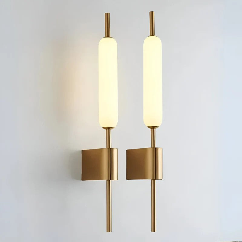 Copper Luxury Double-Head Bedroom Wall Lamp