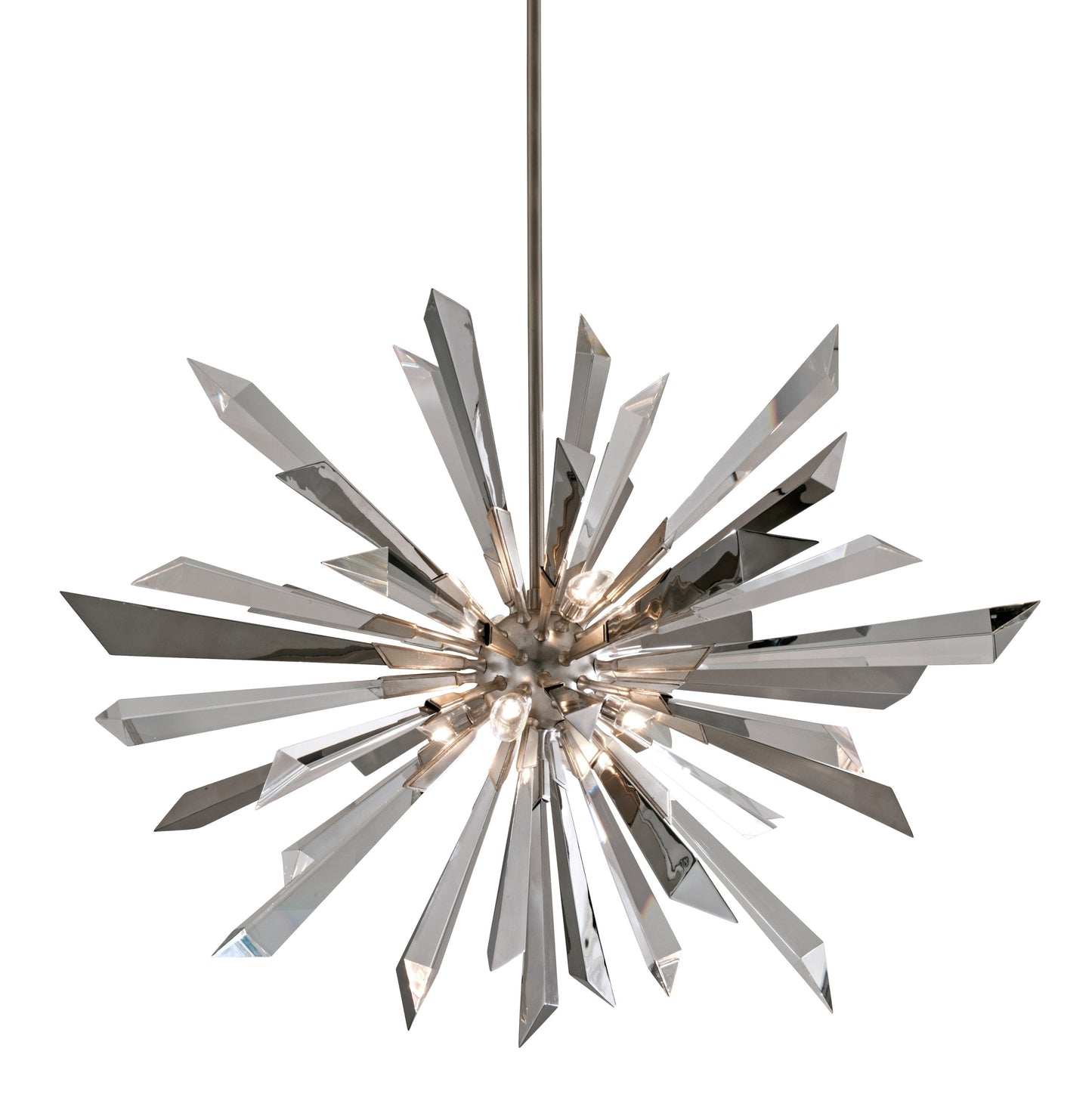 Inertia 8 Light 48" Wide Sputnik Chandelier with Crystal Elements