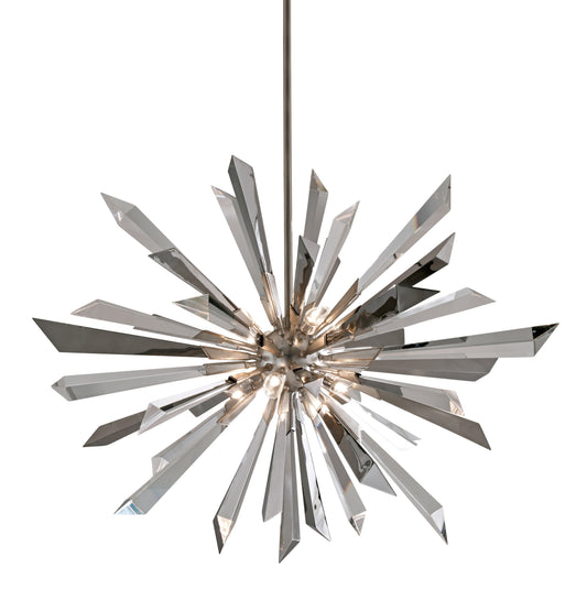 Inertia 8 Light 48" Wide Sputnik Chandelier with Crystal Elements