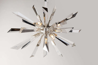 Inertia 8 Light 48" Wide Sputnik Chandelier with Crystal Elements