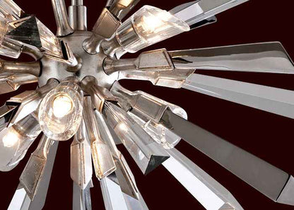 Inertia 8 Light 48" Wide Sputnik Chandelier with Crystal Elements