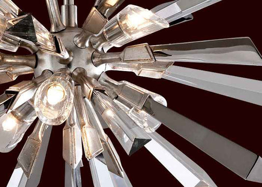 Inertia 8 Light 48" Wide Sputnik Chandelier with Crystal Elements
