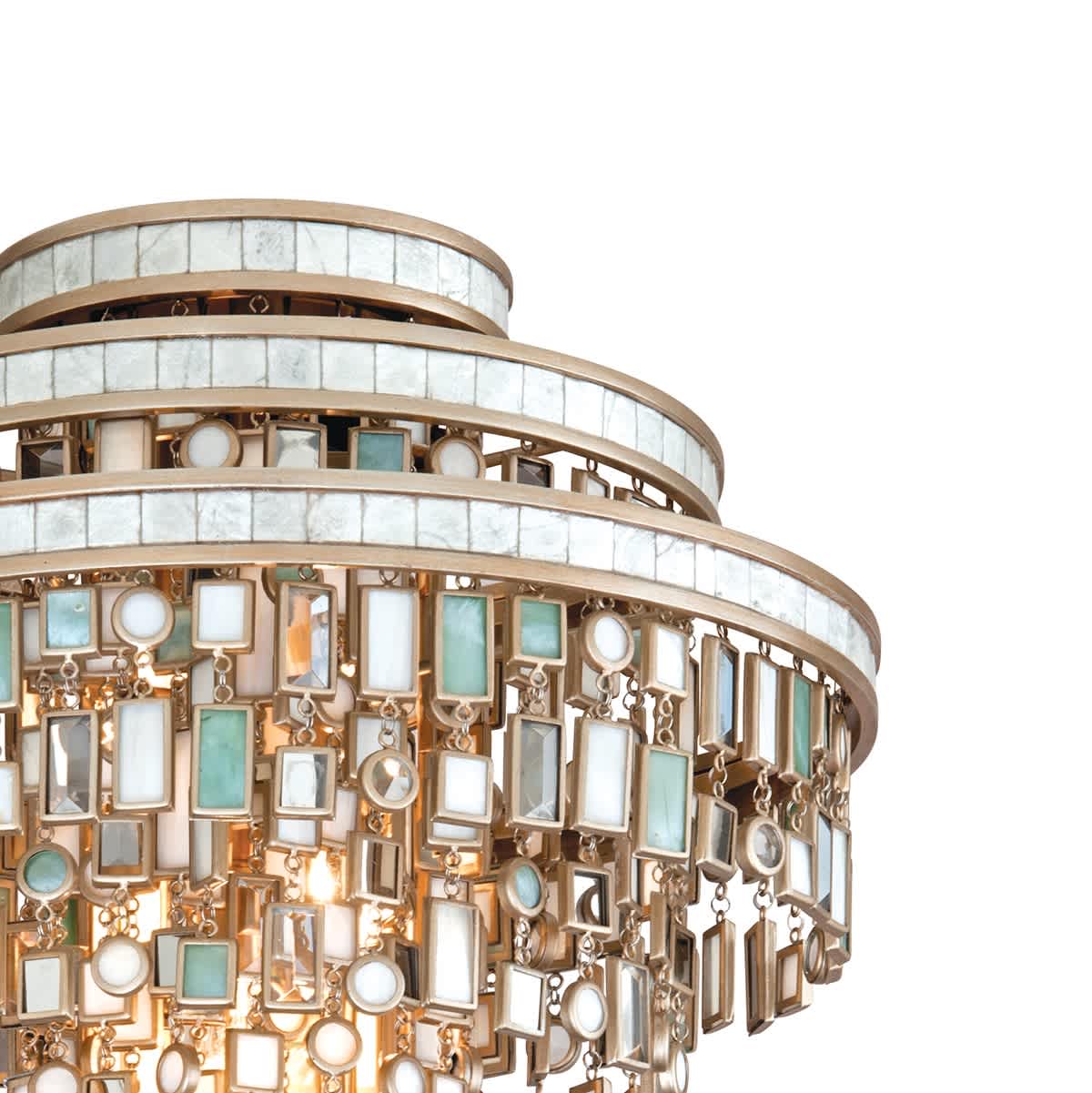 Dolcetti 3 Light 18" Wide Flush Mount Ceiling Fixture with Glass Shade