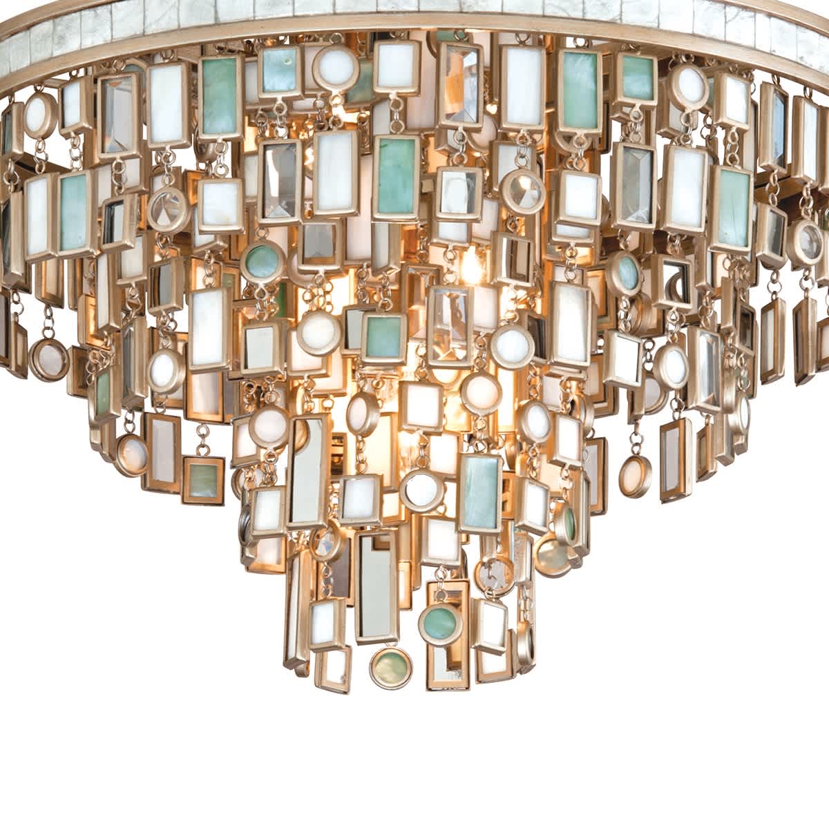 Dolcetti 3 Light 18" Wide Flush Mount Ceiling Fixture with Glass Shade