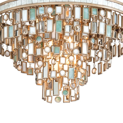 Dolcetti 3 Light 18" Wide Flush Mount Ceiling Fixture with Glass Shade