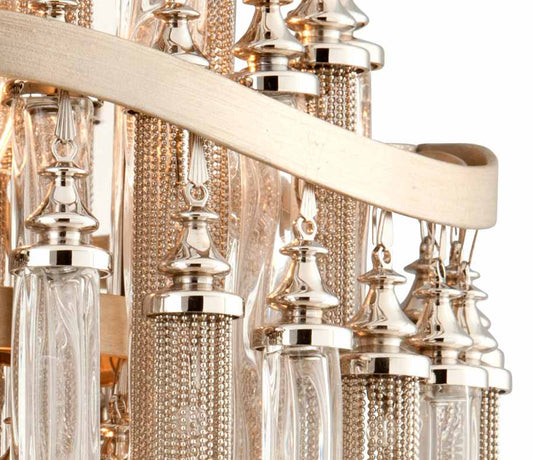Chimera 4 Light 18-1/2" Wide Semi Flush Ceiling Fixture with Crystal Accents