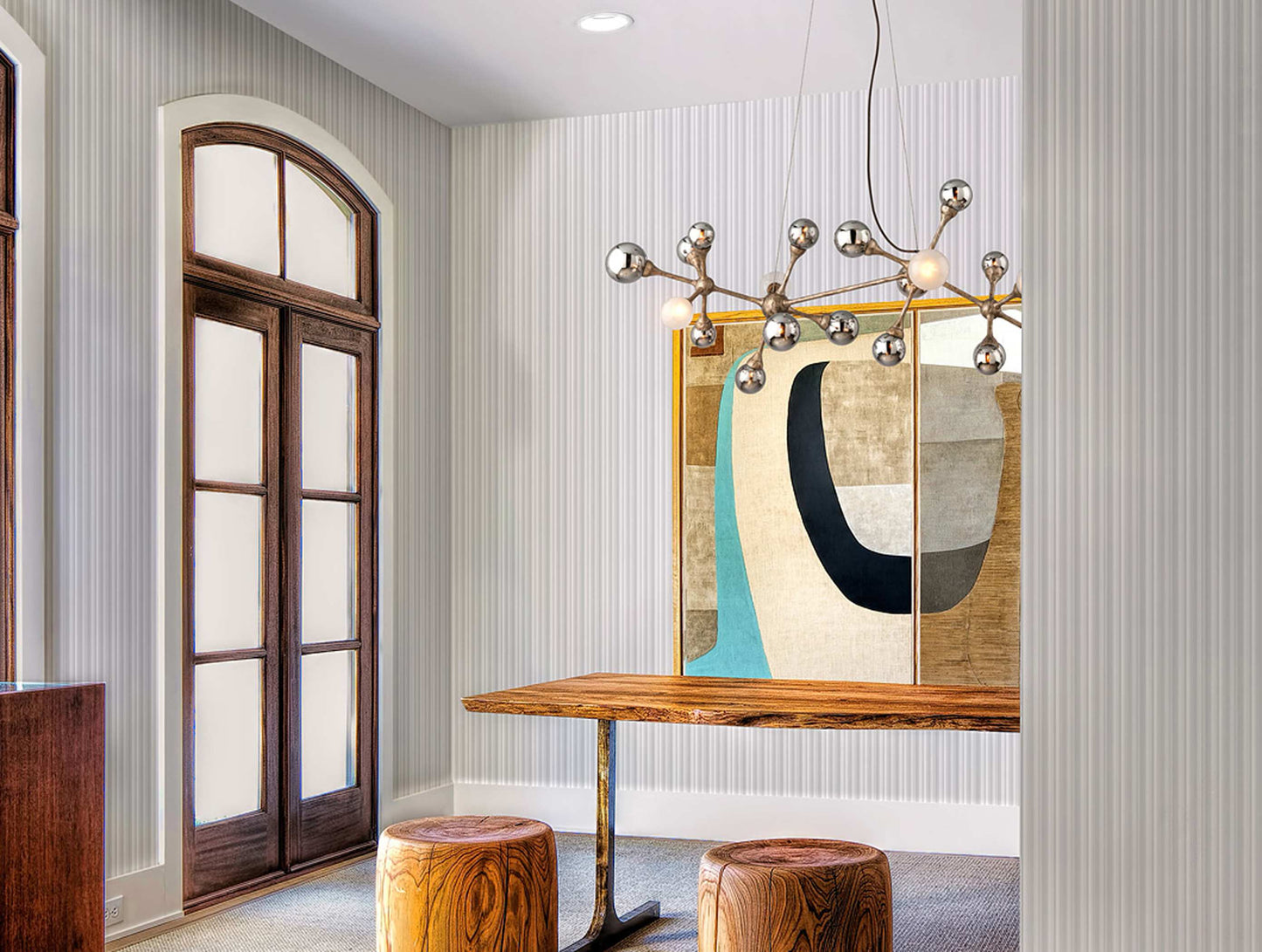 Element 40 Light Pendant with Hand-Crafted Iron