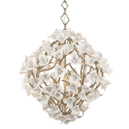 Lily 6 Light 27" Pendant with Hand-Crafted Iron