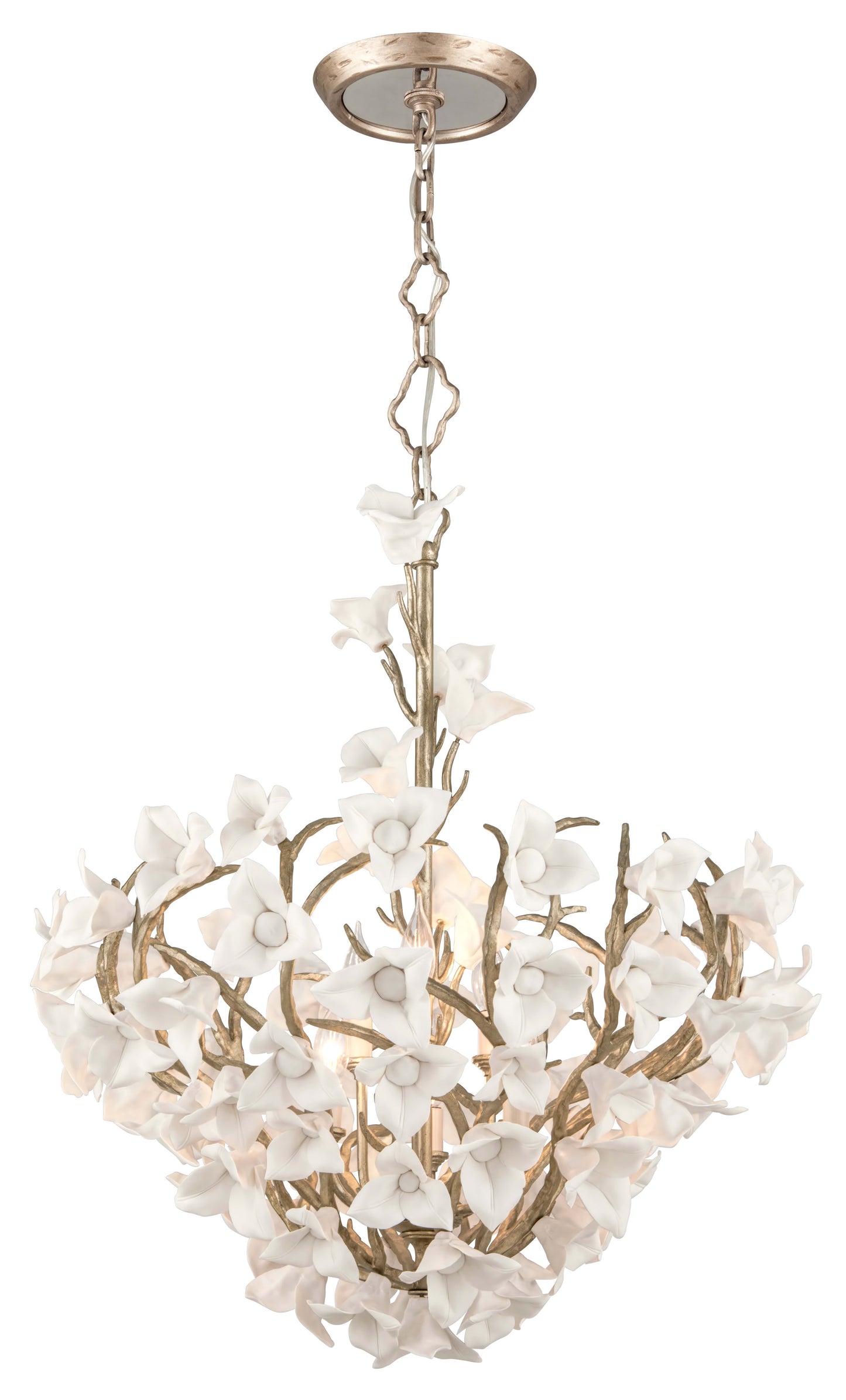 Lily 6 Light Dining Pendant with Hand-Crafted Iron