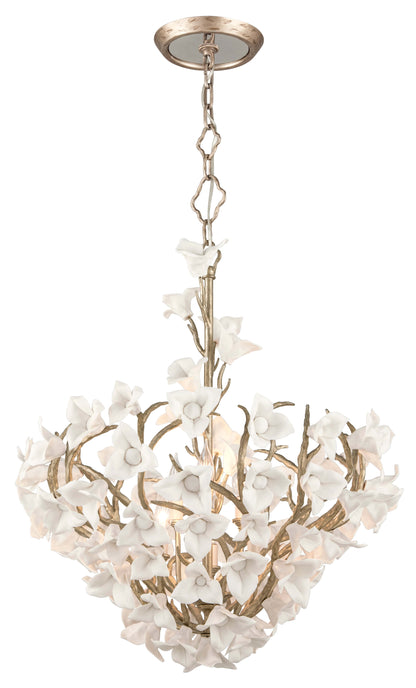 Lily 6 Light Dining Pendant with Hand-Crafted Iron