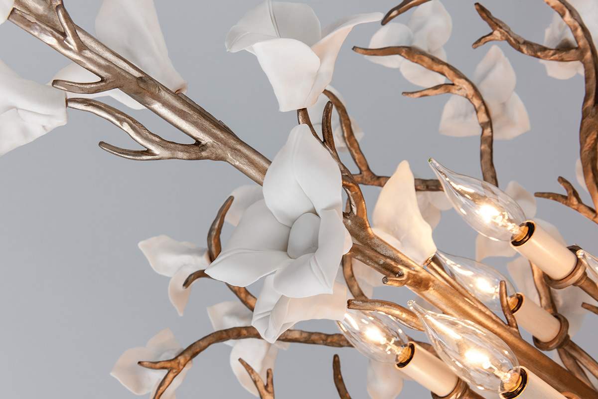 Lily 6 Light Dining Pendant with Hand-Crafted Iron