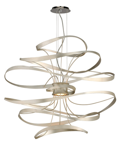Calligraphy 2 Light 34" LED Pendant with Hand-Crafted Iron