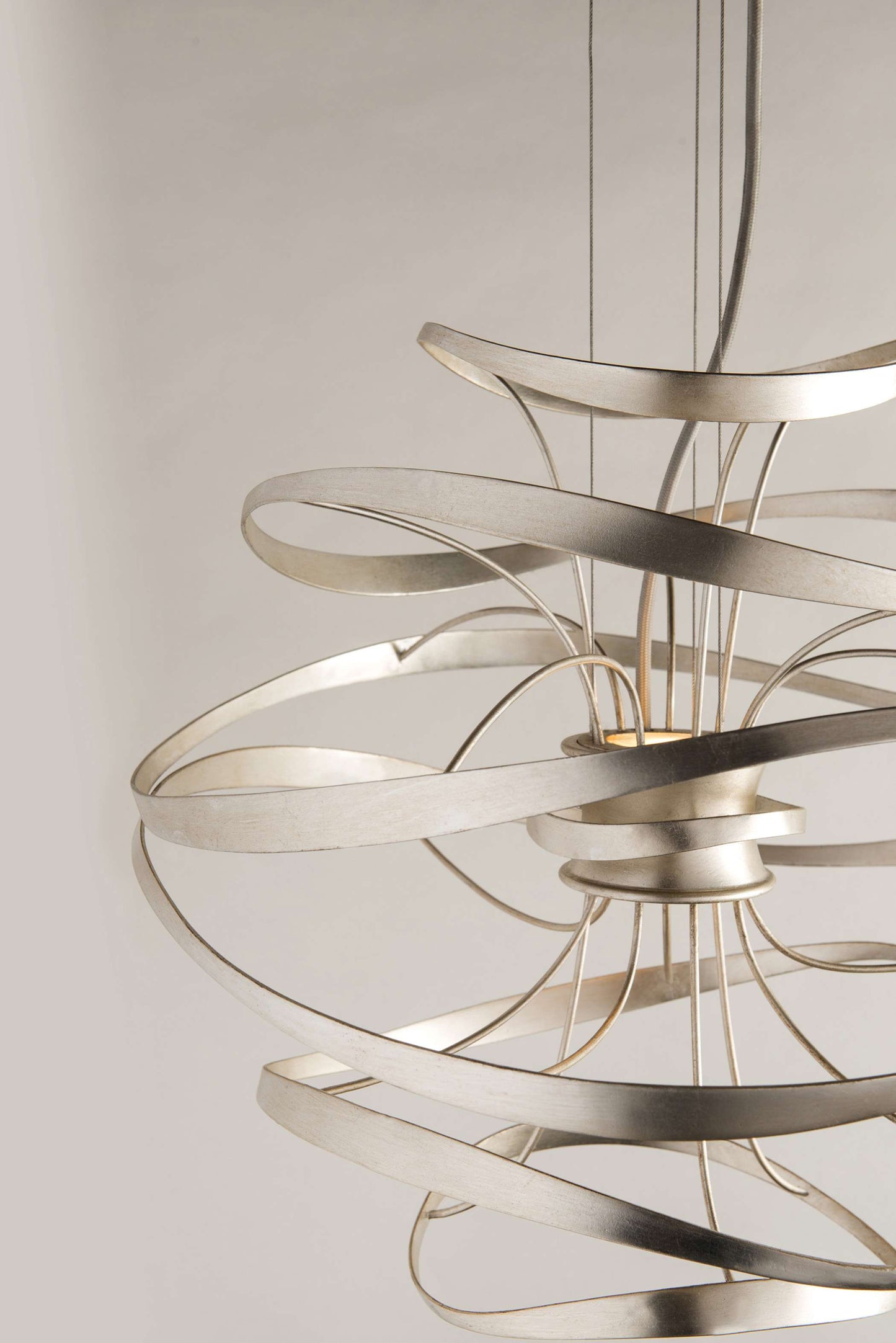 Calligraphy 2 Light 34" LED Pendant with Hand-Crafted Iron