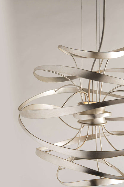 Calligraphy 2 Light 34" LED Pendant with Hand-Crafted Iron