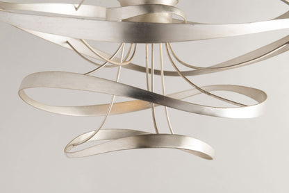 Calligraphy 2 Light 34" LED Pendant with Hand-Crafted Iron