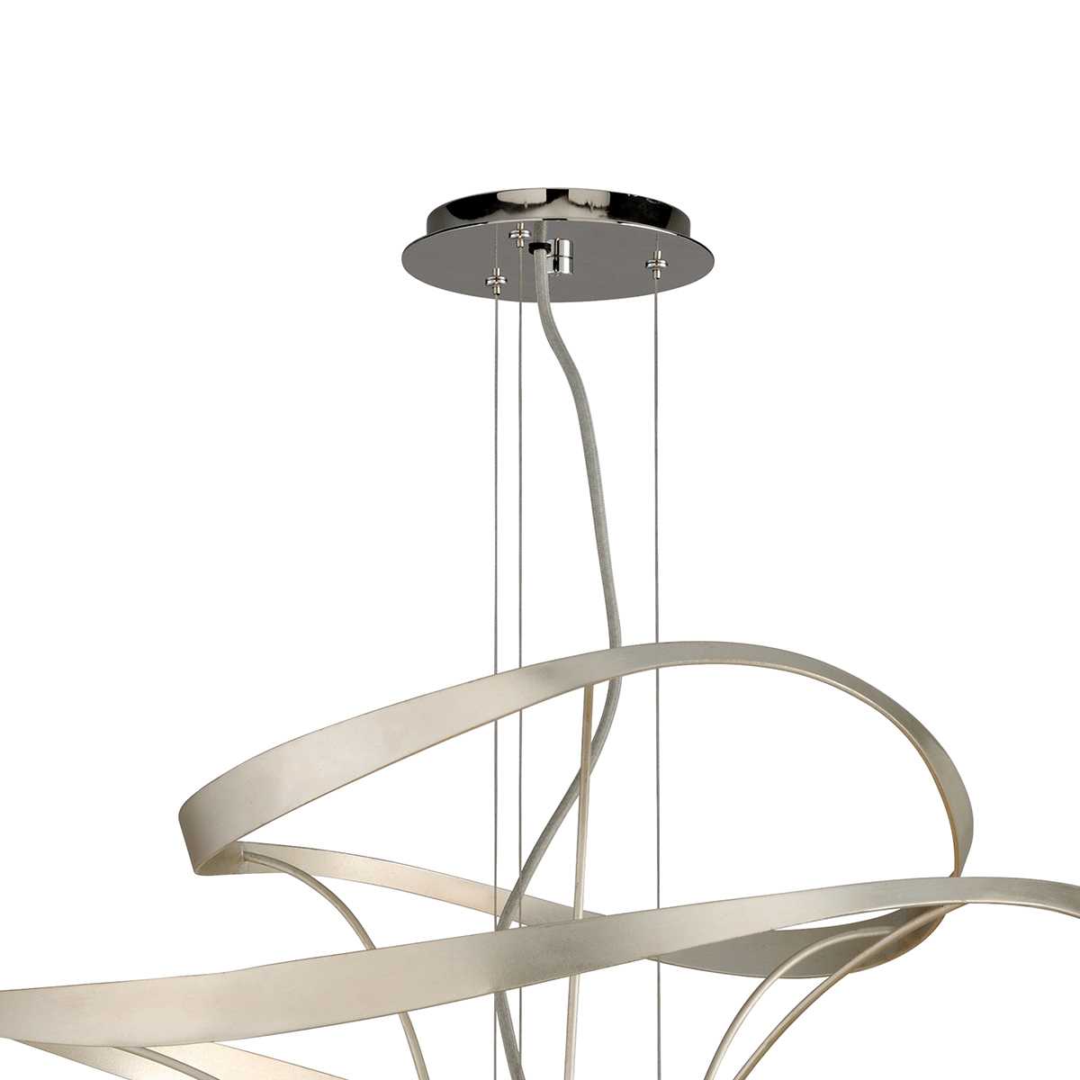 Calligraphy 2 Light 34" LED Pendant with Hand-Crafted Iron
