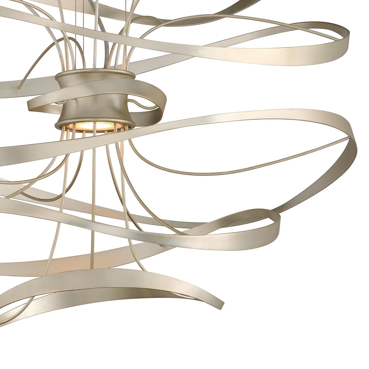 Calligraphy 2 Light 34" LED Pendant with Hand-Crafted Iron