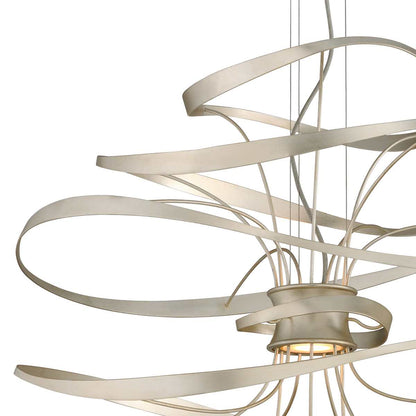 Calligraphy 2 Light 34" LED Pendant with Hand-Crafted Iron