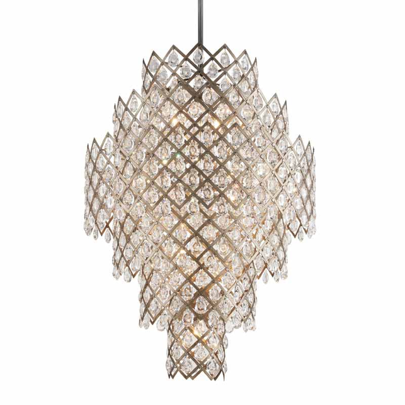 Tiara 17 Light 44-3/4" Wide Chandelier with Crystal Accents