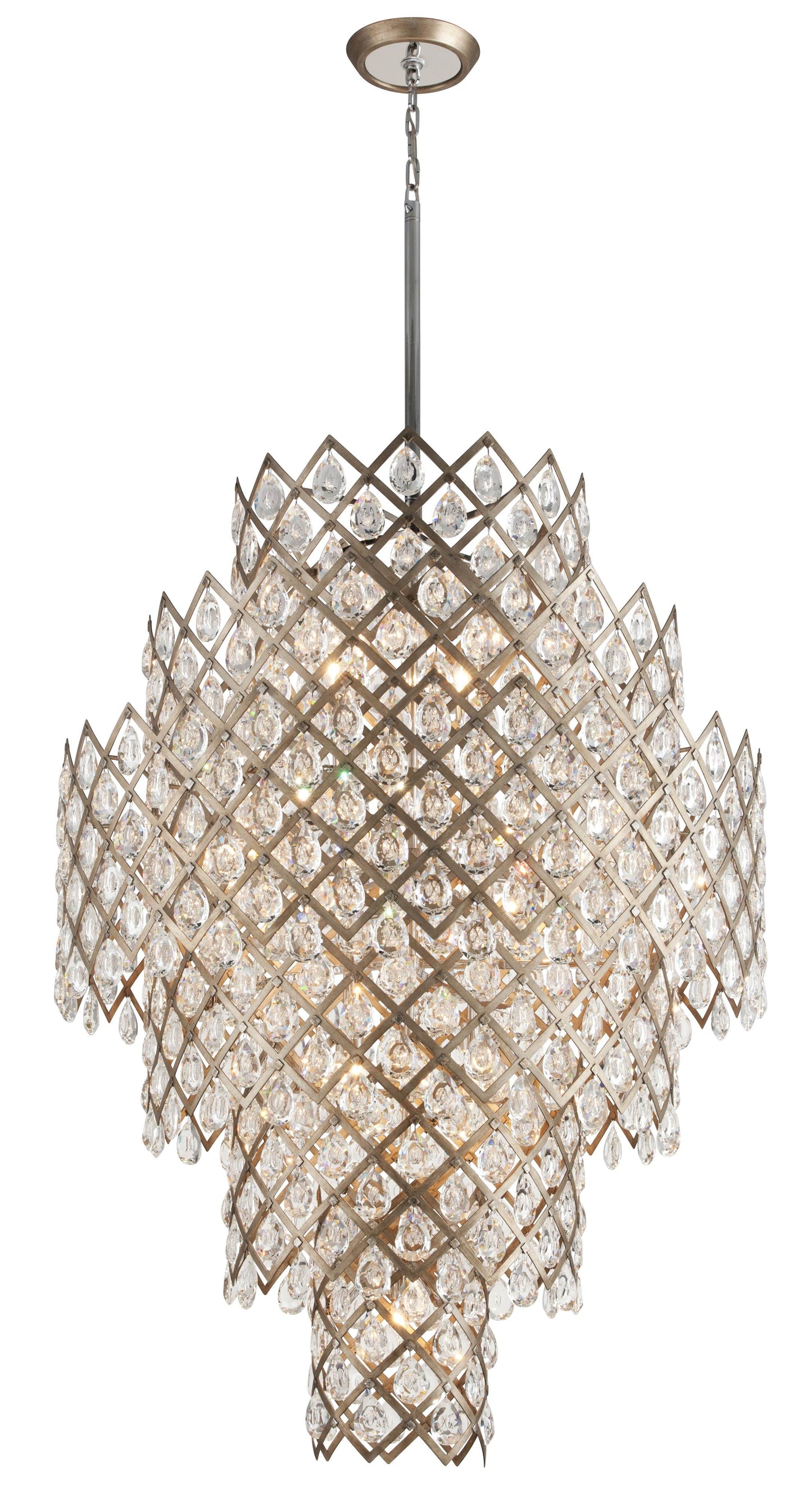 Tiara 17 Light 44-3/4" Wide Chandelier with Crystal Accents