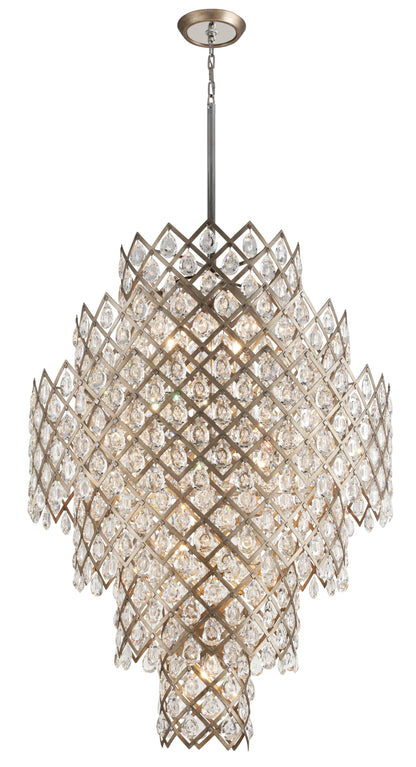 Tiara 17 Light 44-3/4" Wide Chandelier with Crystal Accents