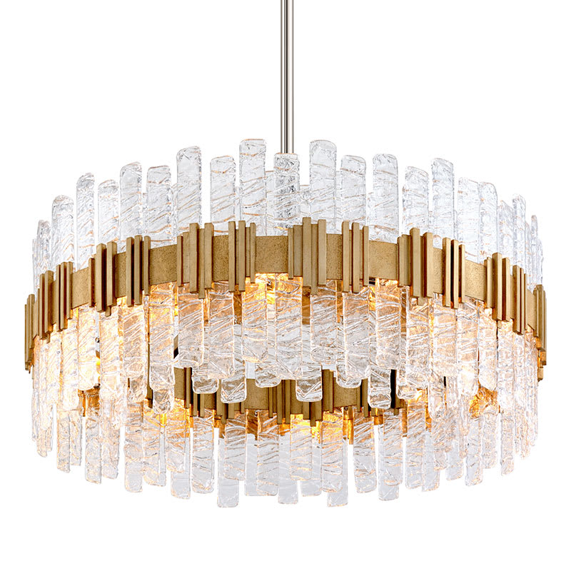 Ciro 10 Light 36" Wide Pendant with Handmade Glass Shade