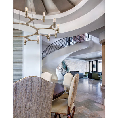 Corbett Lighting Nexus 38" Wide Integrated LED Chandelier with Crystal Cylinder Shades